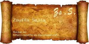 Zsuffa Sejla névjegykártya
